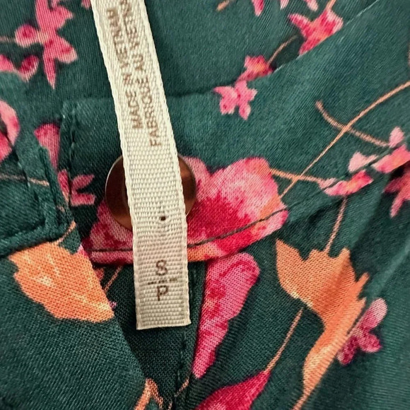 Free People Flower Fields Mini Dress Size Small Emerald Green MSRP $128 Oversize - Picture 8 of 16